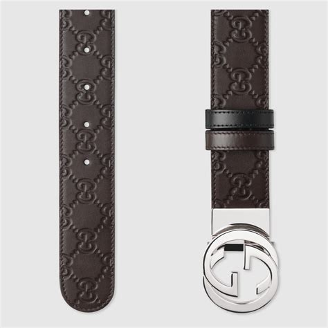 gucci brown glazed leather belt|reversible gucci signature belt.